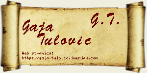 Gaja Tulović vizit kartica